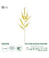 GloboStar® Artificial Garden YELLOW DANCE ORCHID BRANCH 21414 Τεχνητό Διακοσμητικό Κλαδί Κίτρινη Ορχιδέα Y110cm
